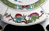 Wedgwood Pearl Ware Plate Hand Colored Flower Basket 1890s Victorian