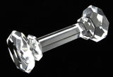Victorian Era Crystal Kniferest English Faceted Dumbell Column Fancy 1890s