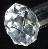 English Antique Kniferest Faceted Glass Barbell Large Carving 1890s Victorian