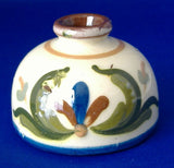 Rare Inkwell Mottoware Aller Vale Remembered Joys Ink Well 1890s Victorian