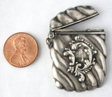 Sterling Silver Stamp Case Victorian Chatelaine Fob Pendant Accessory 1890s American