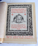 Antique Book Shakespeare King Henry IV Part II Hardback 1896 Castle Engraving
