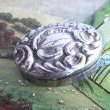 Hallmarked Sterling Silver Box Pill Box English 1898 Victorian Adie Lovekin