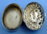 Hallmarked Sterling Silver Box Pill Box English 1898 Victorian Adie Lovekin