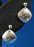 Earrings 14kt Gold Posts Coin Silver Cufflinks Engraved English Repurposed