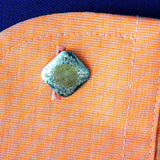 Cufflinks Sterling Silver 10k Gold Floral Engraved 1900 Hinged Cuff Links