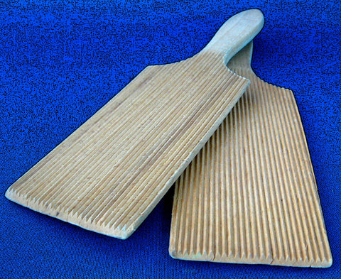 Edwardian Butter Paddles Pair Corrugated Hands Maple Kitchen Tools 1900 Gadgets
