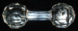 Crystal Barbell Kniferest Edwardian Carving Rest Large Faceted Barbell 1900-1910s
