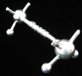 Knife Rest English Satellite Ball Ends Large Silver Plate Edwardian 1900-1910
