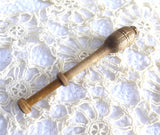 Edwardian Lace Bobbin Hand Turned Treen Pillow Lace 1900 Fruit Wood