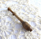 Edwardian Lace Bobbin Hand Turned Treen Pillow Lace 1900 Fruit Wood