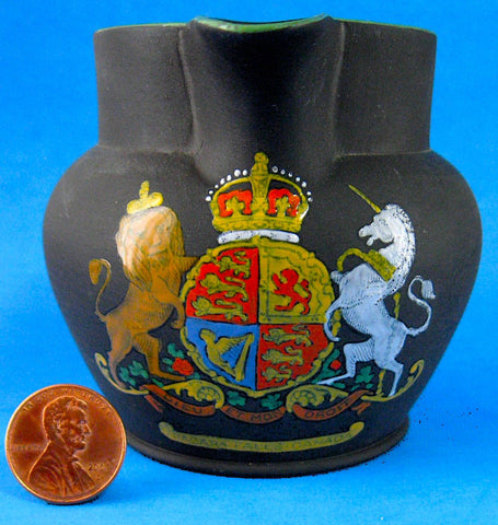 Wedgwood Pitcher Black Basalt Kenlock Ware Jug Royal Visit Niagra Canada 1901
