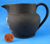 Wedgwood Pitcher Black Basalt Kenlock Ware Jug Royal Visit Niagra Canada 1901