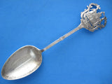Fancy Spoon Sterling Silver 1905 Birmingham England Souvenir Large
