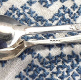 Floral Edwardian English Sugar Tongs Spoon Ends 1910s EPNS Silver Plated