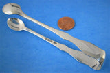 English Hallmarked Sugar Tongs Sterling Silver 1910 Fletcher Sheffield Initial W Or M
