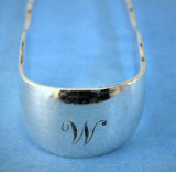 English Hallmarked Sugar Tongs Sterling Silver 1910 Fletcher Sheffield Initial W Or M
