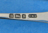 English Hallmarked Sugar Tongs Sterling Silver 1910 Fletcher Sheffield Initial W Or M