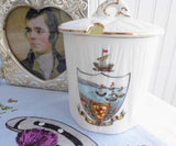 Shelley Dainty Crested Largs Scotland Jam Jar And Lid 1930s Mustard Pot