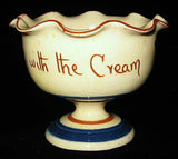 Mottoware Cream Dish Be Canny With The Cream Pedestal Clotted Cream Dish 1910