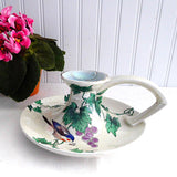 Art Deco Shelley Candle Holder Bird And Grapes Spano Lustra Frederick Rhead 1911-1916