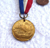 King George V And Queen Mary 1911 Coronation Medal And Ribbon Souvenir