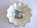 Shelley Crested China Dish Thomas Becket Souvenir Canterbury 1910s Open Salt