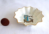 Shelley Crested China Dish Thomas Becket Souvenir Canterbury 1910s Open Salt