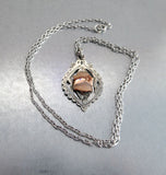 English Hallmarked Pocket Watch Fob Sterling Silver 10ct Rose Gold Hand Pierced 1915