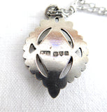 English Hallmarked Pocket Watch Fob Sterling Silver 10ct Rose Gold Hand Pierced 1915