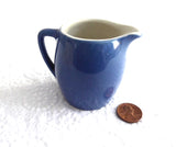 English Devon Ware Blue And White Whitely Bay Souvenir Mini Creamer 1920s