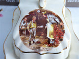 Dickens Ware Oliver Twist Butter Dish Cheese Dome 2 Piece 1920s Lancaster