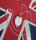 Necklace English Silver Watch Fob Hallmarked Sterling Silver 10k Rose Gold Shield 1927