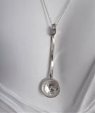 Necklace Earrings George V Threepence Salt Spoons Sterling Silver Barley Twist 1920s Chain
