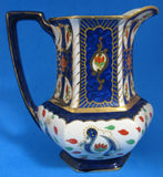 Royal Winton Imari Pitcher Jug Hand Painted Gaudy Welsh Gaudy English 1920s