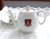 Shelley Crested China Teapot Yeovil Coat Of Arms England Souvenir 1920s