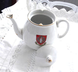 Shelley Crested China Teapot Yeovil Coat Of Arms England Souvenir 1920s