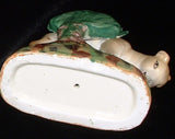Staffordshire Dog Pair Hounds Ceramic Hand Painted 1920s Nostalgic Decor