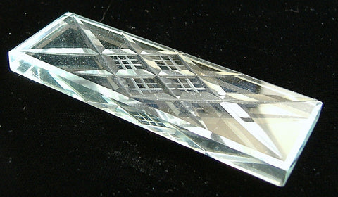 Art Deco Faceted Crystal Flat Bar Kniferest Beveled 1920s England Hand Cut