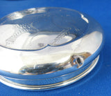English Silver Plate Jar Art Deco 1920s Hand Engraved Flower Basket