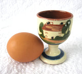 Motto Ware Egg Cup England A Rolling Stone Gathers No Moss 1920s Aller Vale