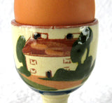 Motto Ware Egg Cup England A Rolling Stone Gathers No Moss 1920s Aller Vale