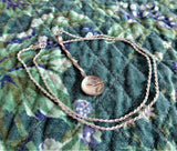 George V Threepence Salt Spoon Sterling Silver Coin Necklace Barley Twist 1920s
