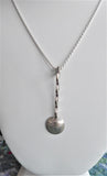 George V Threepence Salt Spoon Sterling Silver Coin Necklace Barley Twist 1920s