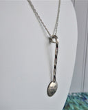 George V Threepence Salt Spoon Sterling Silver Coin Necklace Barley Twist 1920s