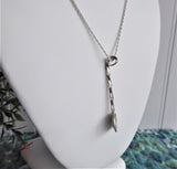 George V Threepence Salt Spoon Sterling Silver Coin Necklace Barley Twist 1920s