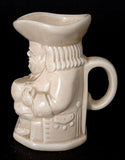 Toby Jug 1920s Miniature Keele Street Pottery England All White Sitting