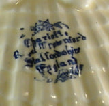 Shell Shape Dish Blue Transferware Charlotte England 1930s Polychrome Transferware