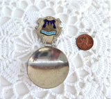 Edinburgh Scotland Tea Caddy Spoon Tea Scoop Enamel Shield Finial 1930s