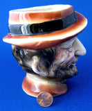 English Character Jug Bearded Man With Cane 1930s Hand Painted Toby Jug